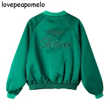 Новинка года; Женская свободная бейсбольная форма с длинными рукавами; сезон весна-осень; корейский алфавит; женская куртка; D235