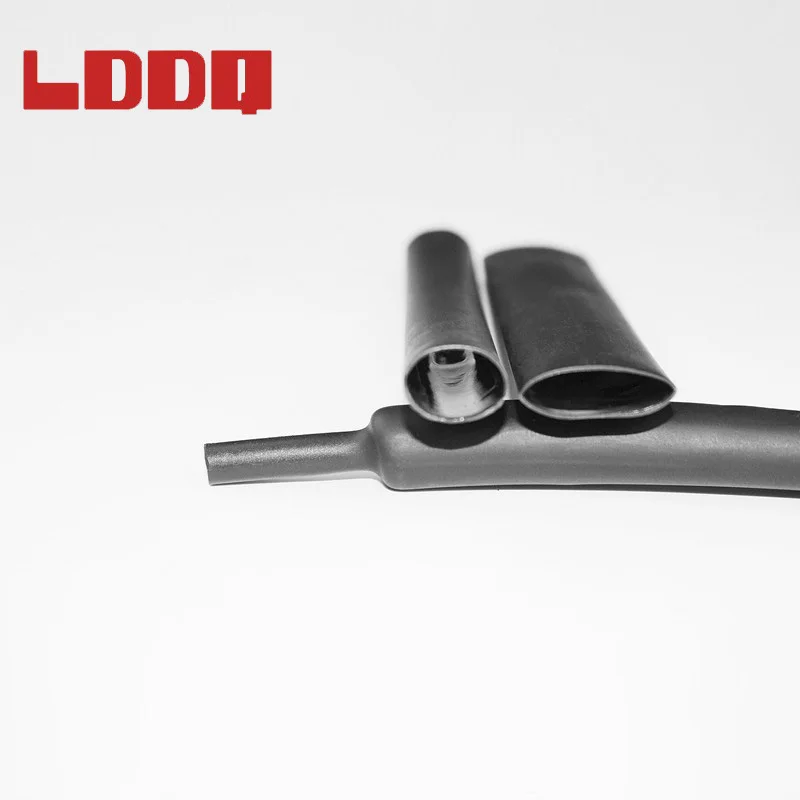 LDDQ 100 см термоусадочная трубка черный клей подкладка труб соотношение 3:1