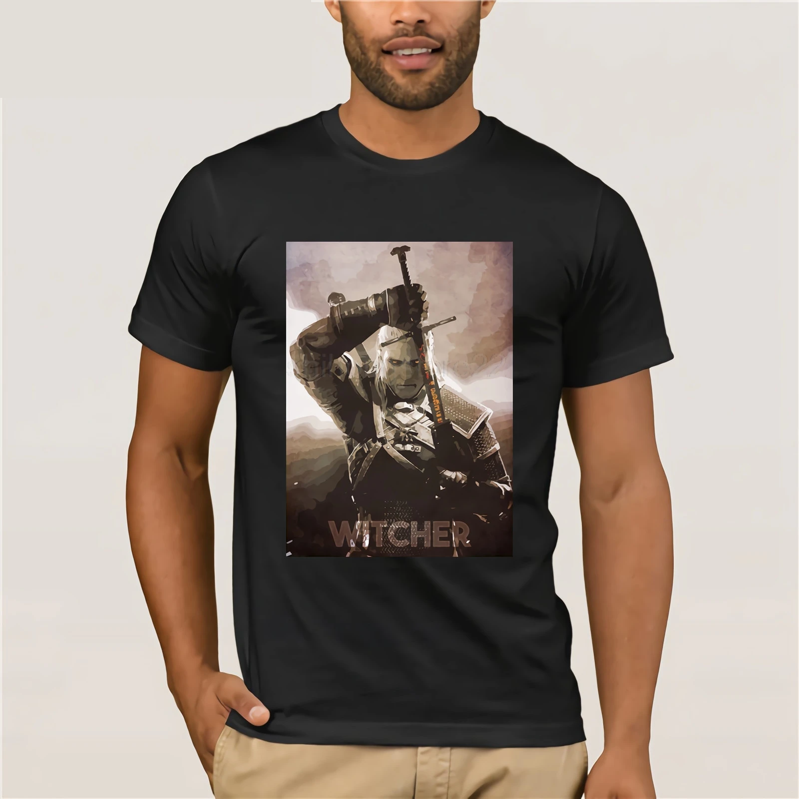 

The wizard witcher Video games Men's short sleeve T-shirt Pure cotton Round collar COOL The Witcher