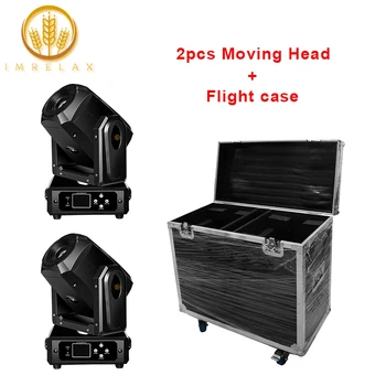 

IMRELAX New Design 2pcs 60W LED Spot Moving Head Light 3 Facet Prism Rotating GOBO With Flight Case Package
