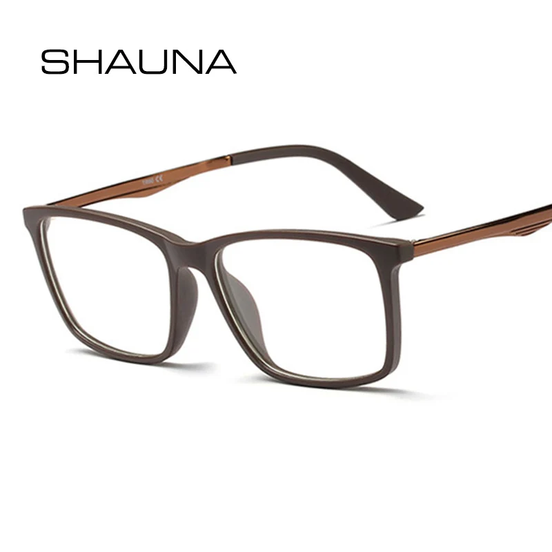 SHAUNA TR90 прямоугольные солнцезащитные очки, оправа для мужчин, линзы из смолы, оптические очки
