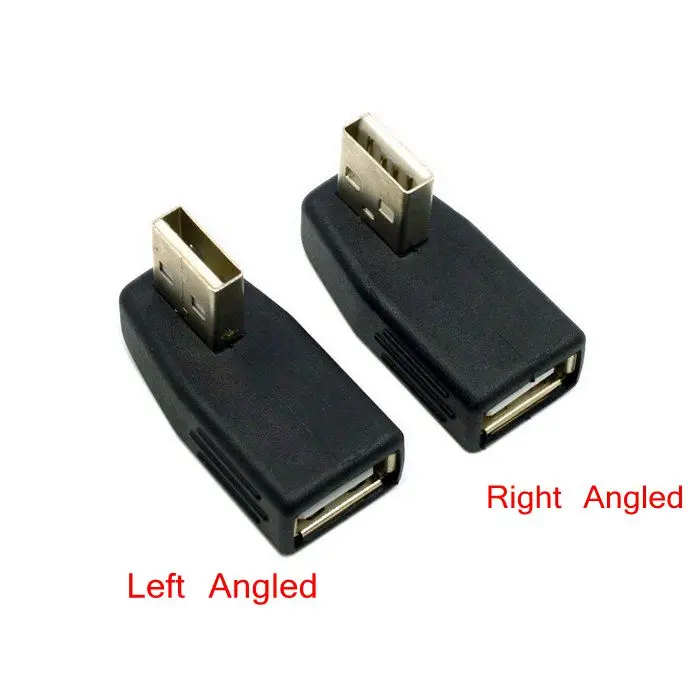 

USB Connector Angled Vertical Left and Right Direction Angled 90 Degree USB 2.0 Male to Female Extension Adapter Low Profile