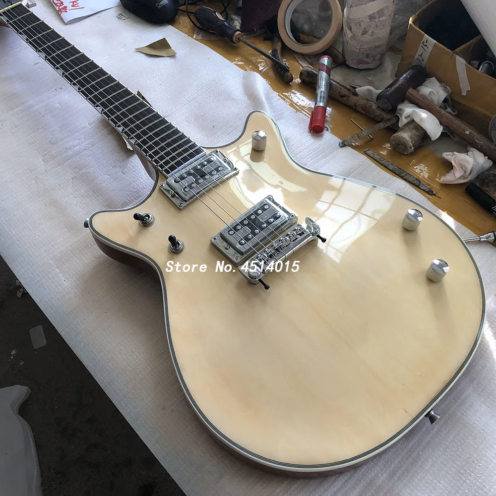 

High quality electric guitar, wood color paint, Korean pickup, inverted hook bridge, color can be customized