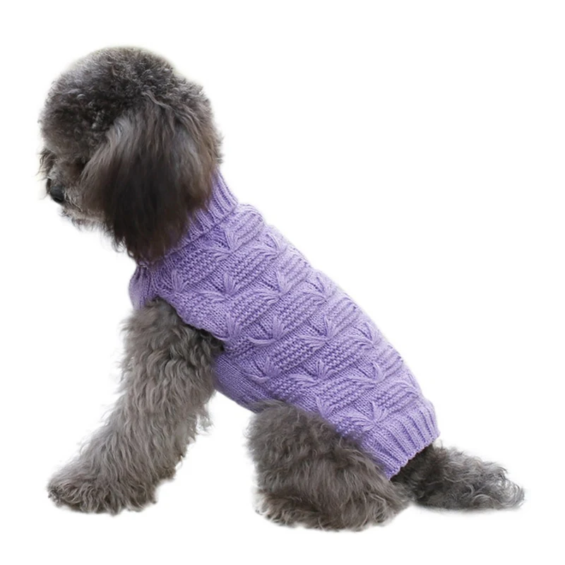 Новый год Pet свитер для собаки для кошки вязать вязаный крючком одежда зима теплая Собака Куртка для щенка Малый собачий пуловер оптовая