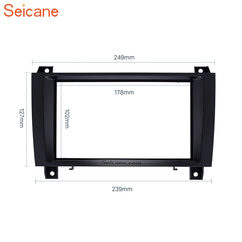 

Seicane 2Din Black Car Radio Fascia Frame Cover Trim Kit Panel For Mercedes BENZ SLK R171 2004-2011