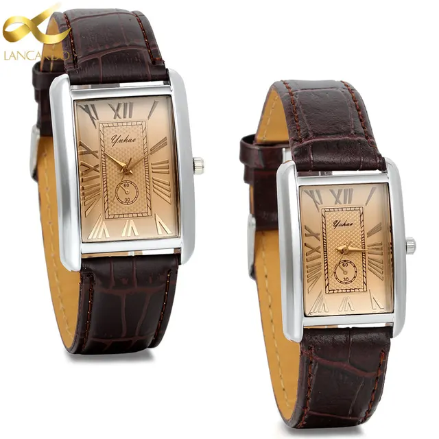 Lancardo 2017 Luxury Brand Rectangle Lovers Watch Leather Charm Arabic Numerals Lancardo 2017 Luxury Brand Rectangle Lovers Watch Leather Charm Arabic Numerals