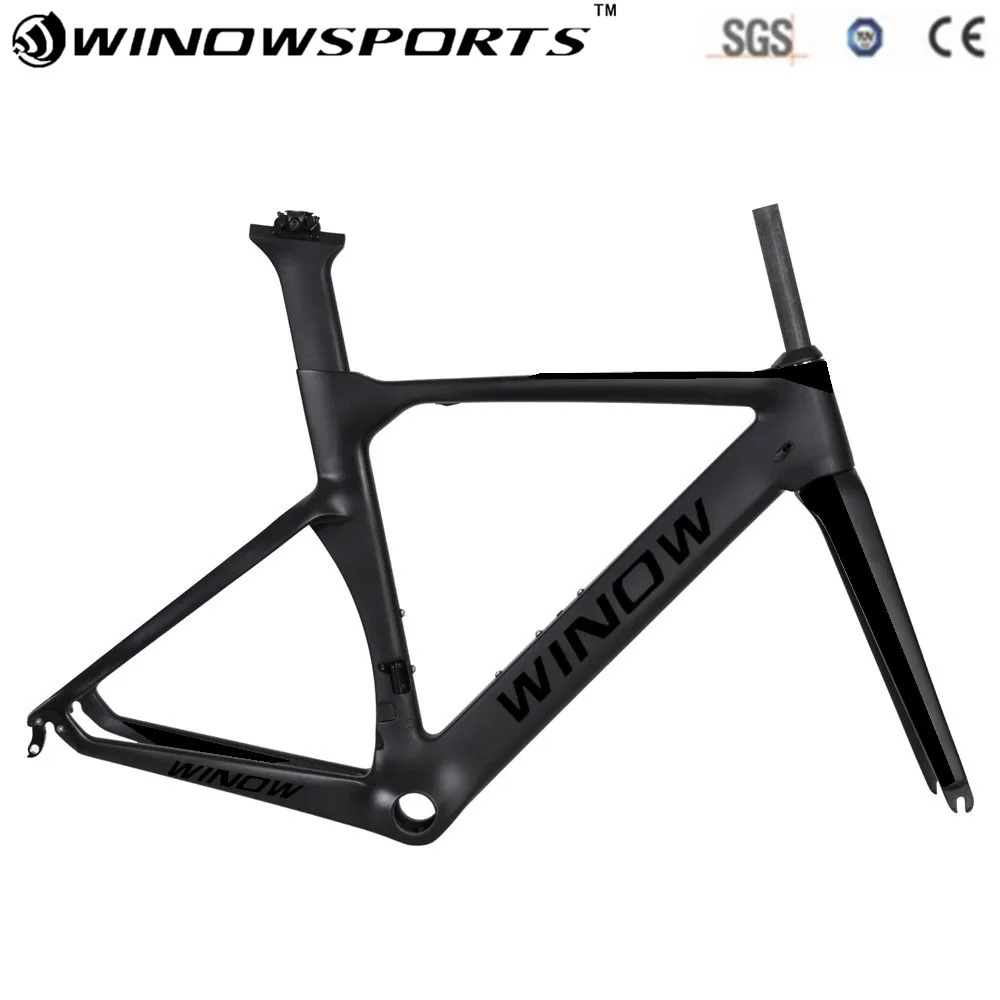 

2018 winow Aero Carbon frame Carbon Racing Bicycle Frame Di2 Road Frame packaging include frame+fork+seatpost+headset