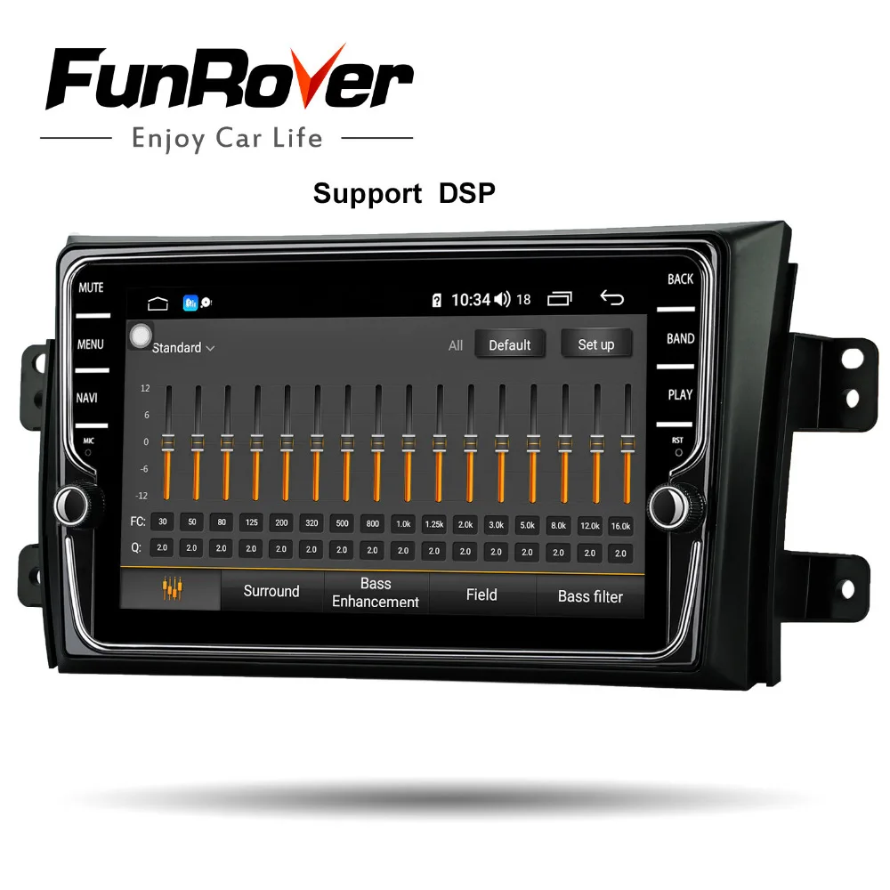 Flash Deal Funrover octa 8 core car radio multimedia player Android 9.0 for Suzuki SX4 2006-2013 car dvd navigation gps stereo Split-screen 2
