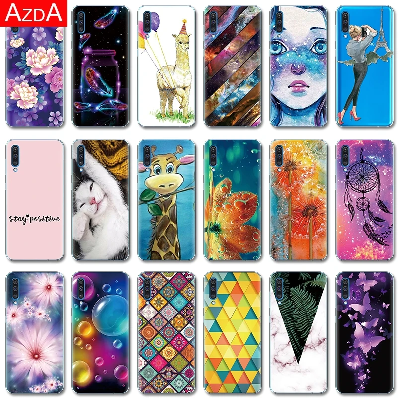 

Soft TPU Clear Funda For Samsung Galaxy A50 SM-A505F Transparent Silicon Print Cover For Samsung A50 Case A 50 A505F 6.4'' Coque