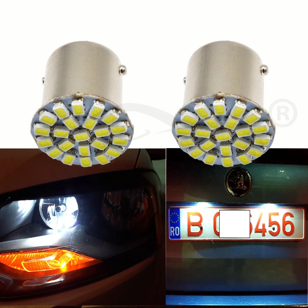 10X1157 BAY15D 1156 BA15S 3014 22SMD Белый тормозной сигнал поворота Задний светильник авто светодиодный Клин угловой светильник DC 12V парковочная лампа авто Led