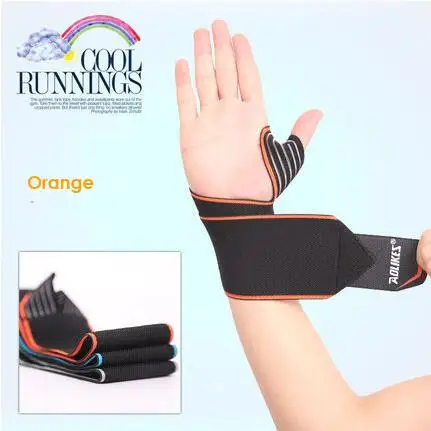 AOLIKES 1 шт. спортивные наручные ленты поддержка запястья Стропы ручной Sprain браслет для восстановления для велоспорта теннисные аксессуары для гимнастики A - Цвет: Оранжевый