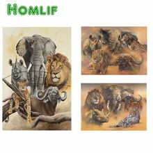 5d diy на заказ алмазная живопись kerstkaart животные, тигр, Лев бриллиантовый рисунок Рождество карты полный квадратный eigen фото kerstkaarten