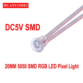

5V 20mm led pixel light UCS1903 smd 5050 rgb addressable led module lights,Diameter 20mm,1LEDs/module,Waterproof IP67,DC5V input