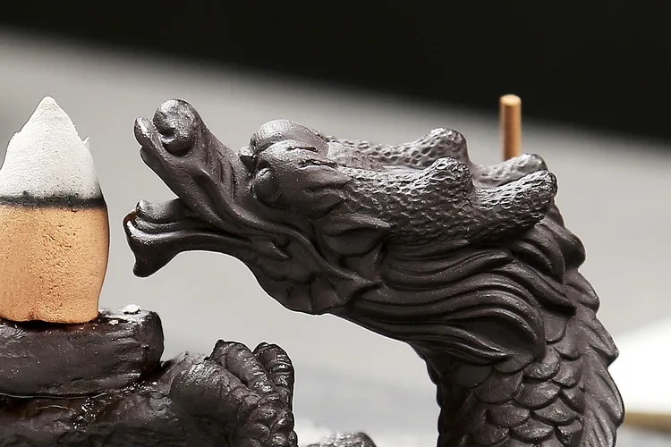 Newest Dragon Incense Burners Smoke Backflow Best Cone Censer Stick Holder mini Office Desk Home Decor Teahouse Ornament