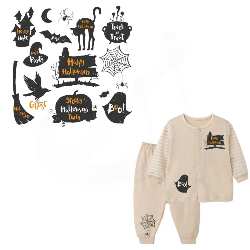 

Halloween party patch 23*23cm Children patches for clothing Diy T-shirt Hoodies A-level Thermal transfer sticker