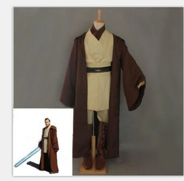 

Star Wars Costume Jedi Master Obi Wan/Ben Kenobi Cosplay Tunic Suit Costume .Star Wars Halloween Cosplay Cosplay Costume for men
