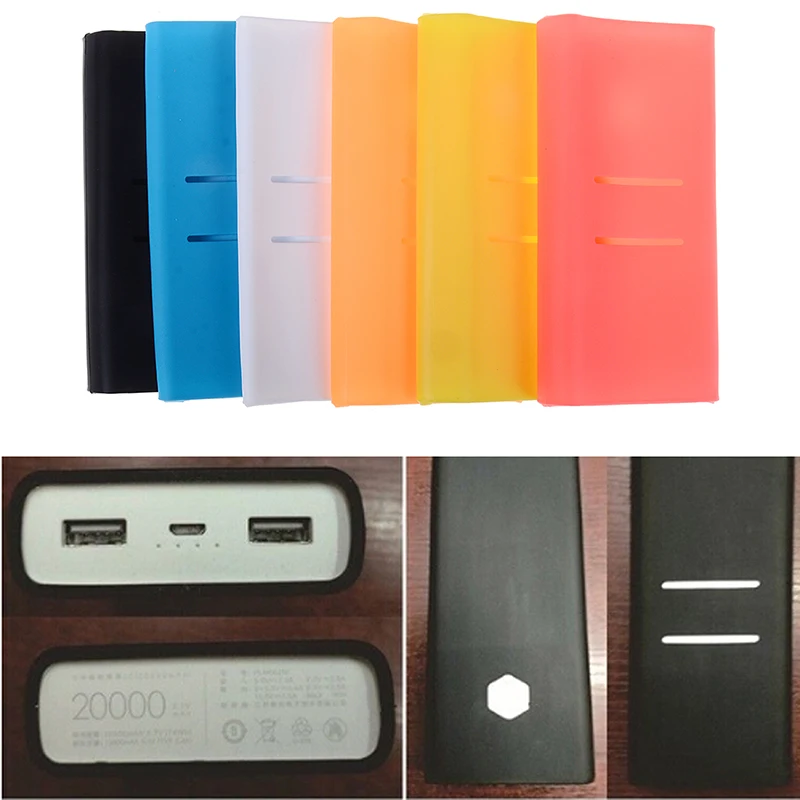 

Soft Rubber Silicone Gel Protection Case Cover Skin Sleeve Protector For Xiaomi Power Bank 2C 20000mAh Accessories