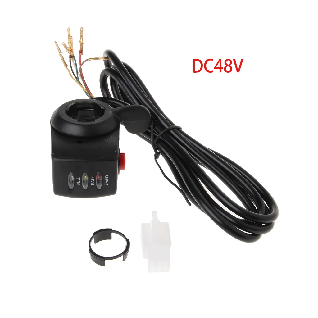 DC24V/36 V/48 V Электронный велосипед, электронный велосипед, ручка для большого пальца дроссельной заслонки, рукоятка газа, закручивающаяся дроссельная заслонка, Электрический скутер, велосипед, рукоятки для большого пальца дроссельной заслонки - Цвет: DC48V