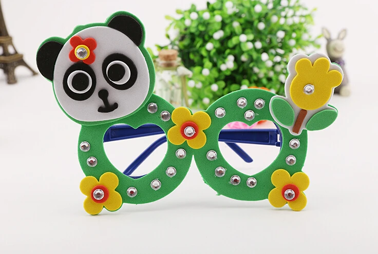 Happyxuan 16 шт/партия милые DIY мультфильм очки Eva наборы для ремесла игрушки детского