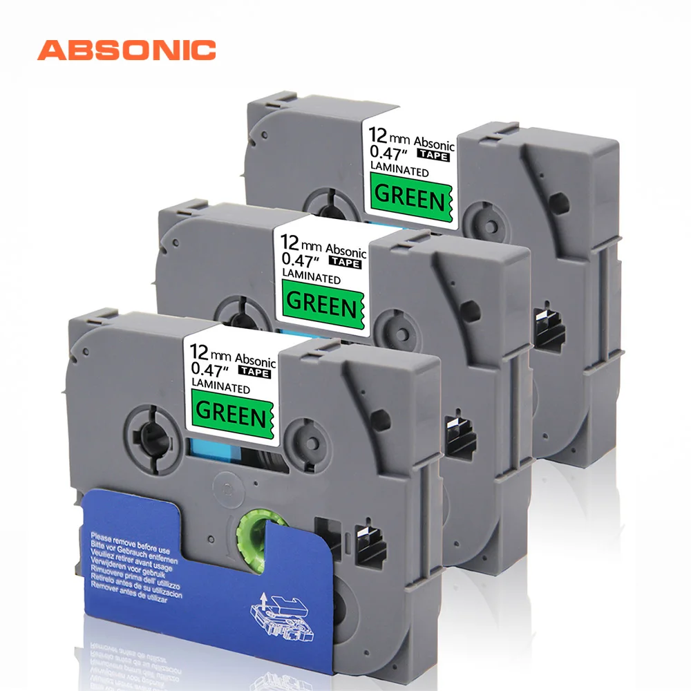 Absonic 1 шт. TZe 731 TZe731 12 мм * 8 м этикетка Ленточные Картриджи черный на зеленом