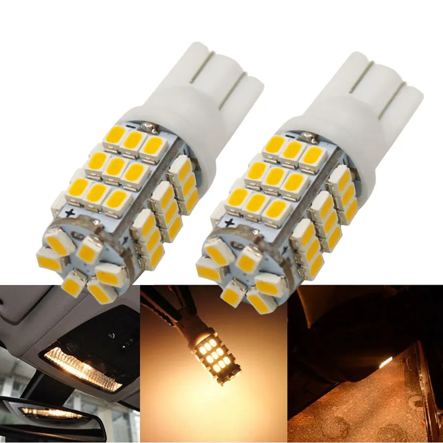 Светодиодные лампы hyzhato 10 шт. T10 W5W 3020/1206 42smd 4300 К для чтения/двери/боковой 12 В|signal