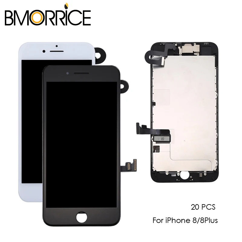 

20PCS For iPhone 8G 8 Plus LCD Display Touch Screen Full Assembly Replacement Lens With Front Camera + Ear Speaker A+++