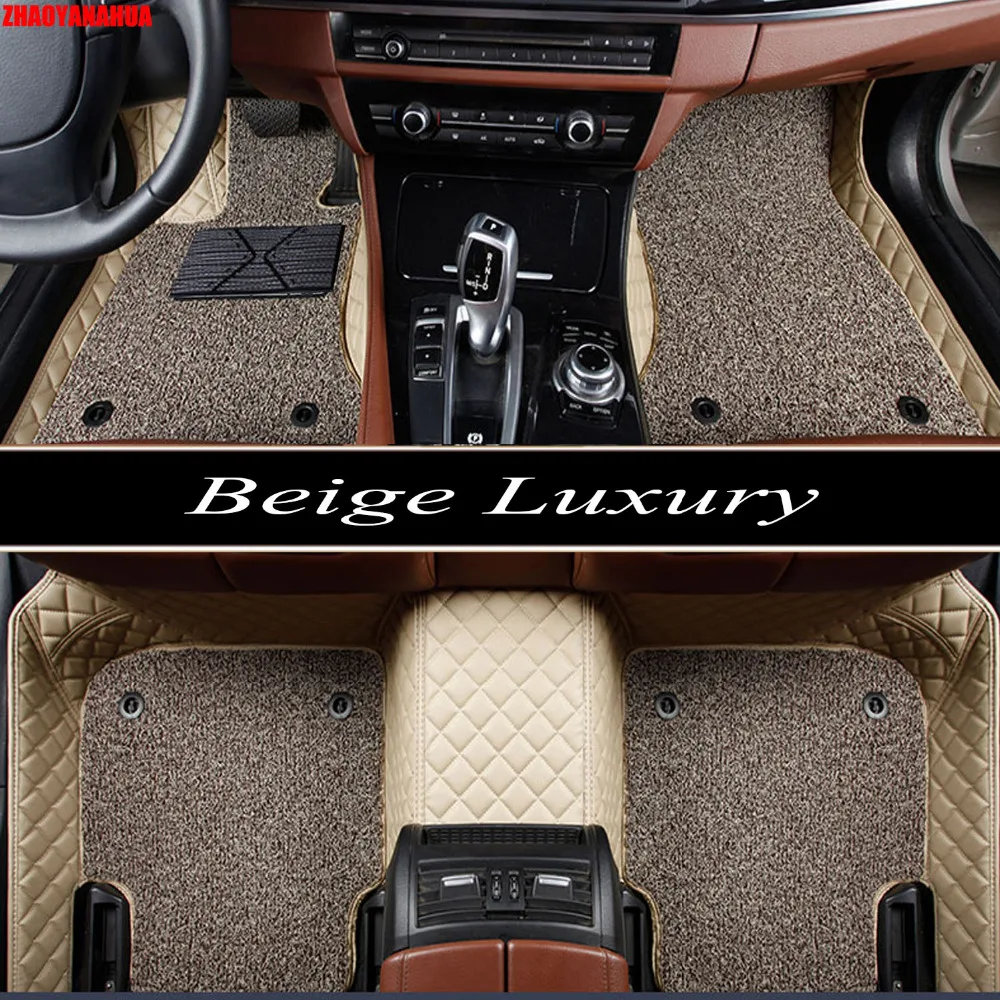 

ZHAOYANHUA car floor mats made for Toyota Highlander Land Cruiser 200 5D full cover car styling rugs carpet case liners (2007-)