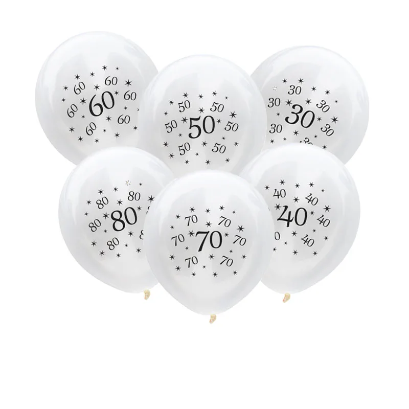 

30 40 50 60 Birthday Number latex Balloon clear Birthday Party Decorations Adult Transparent Balloons Anniversary Balloons YNS1