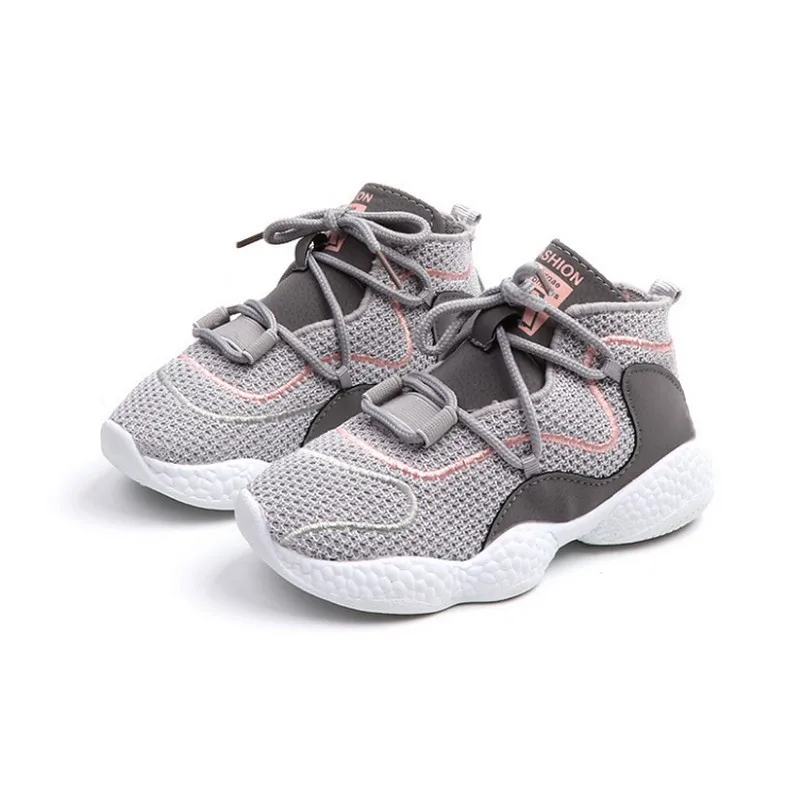

Autumn Toddler Boys Girls Shoes High Help Sneakers Kids Mesh Shoes Spring Children Fashion School Sport Shoes