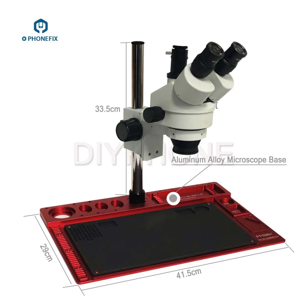 415x290 мм микроскоп фиксированная база расширение база Интегрированный алюминиевый сплав коврик для ремонта телефона сопротивление высокой температуре