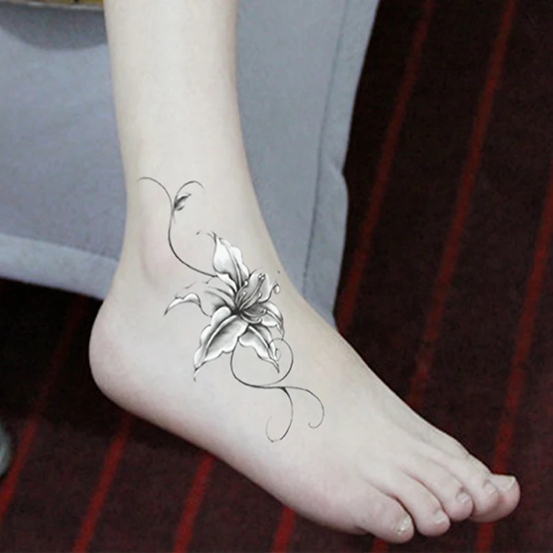 Temporaire Tatouages Autocollants Cheville Pieds Art