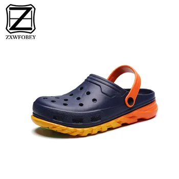 

ZXWFOBEY Men's Women Mules Clogs Slip On Garden Shoes Fur Lined Slides Indoor 2019 Fashion Summer Slipper