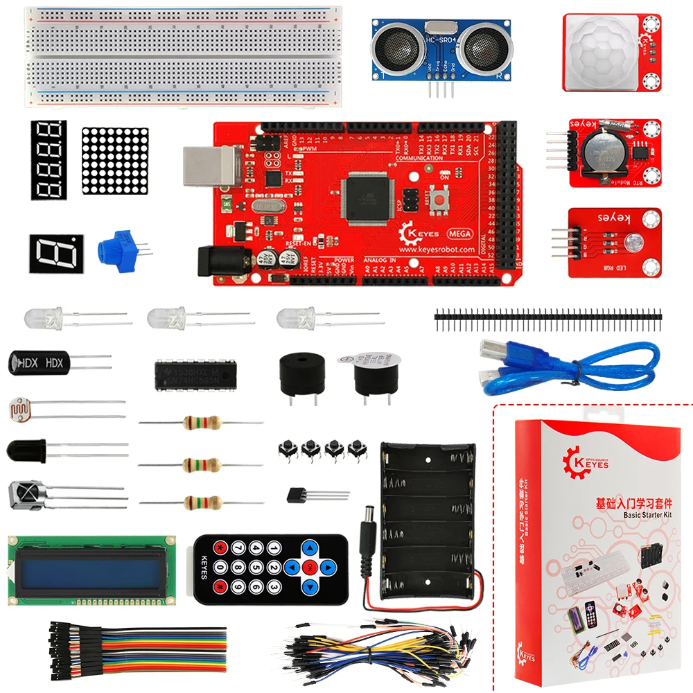 

KEYES Basic Super Ultimate Starter Learning Kit FOR ARDUINO 2560 R3 uno r3 Development Board educational