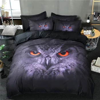 

2018 new Owl American Flag Eagle 3D Bird Printed Bedding Set Twin Queen King Size Duvet Cover Sheet Pillowcase Textile boy gift