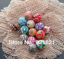 Colores mezclados de La Flor Fimo Arcilla del Polímero Joyería de Los Granos 10 MM DIY Resultados Accesorios Accesorios Para Hacer Pulseras 300 unids/lote D0503