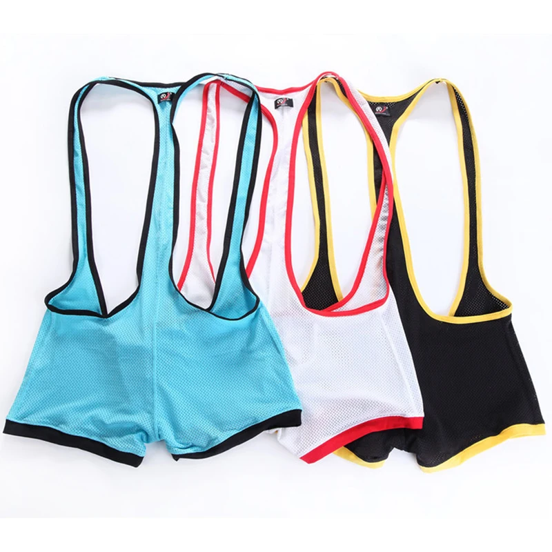 AIIOU الرجال مثير شبكة ارتداءها رجل التخسيس المصارعة ملابس داخلية غاي سلس تنفس محدد شكل الجسم الملابس الداخلية الذكور التخسيس