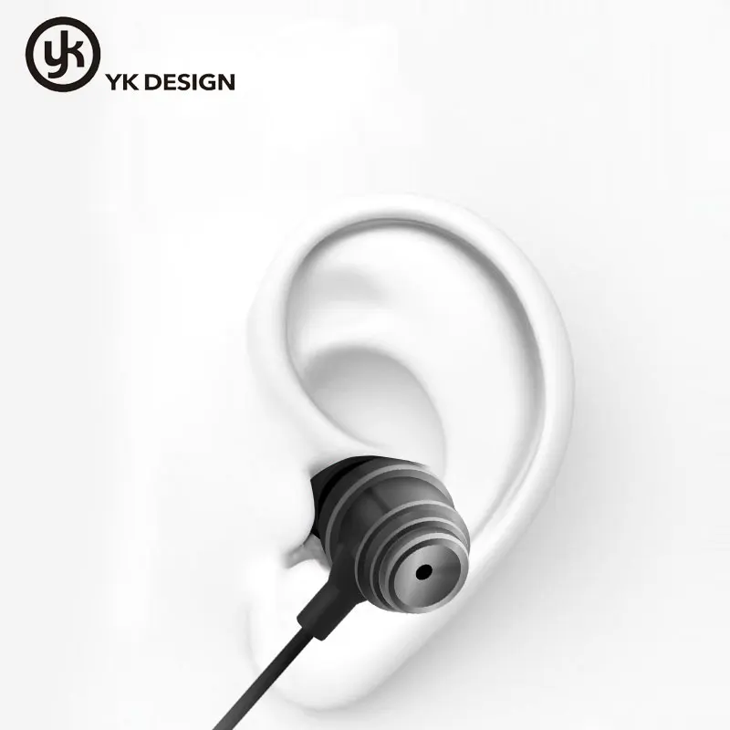 Проводные наушники вкладыши YK Design с микрофоном магнитные стереонаушники