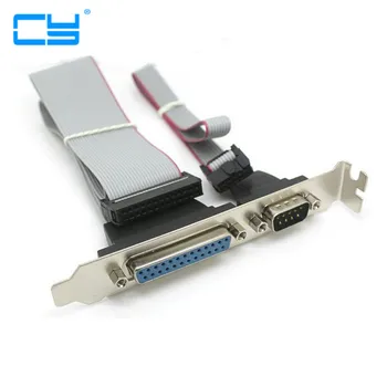 

Serial DB9 Pin COM with Parallel DB25 Pin LPT Cable With PCI Slot Header Bracket