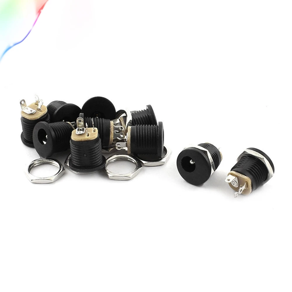 

10 Pcs 5.5mm x 2.1mm DC Power Jack Female PCB Charger Socket Plug