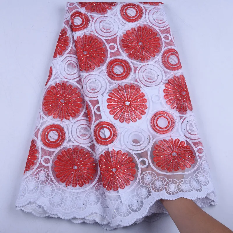 

2019 Latest White R African French Lace Fabric High Quality Milk Silk Tulle Lace Fabric Nigerian Lace Fabric For Women Y1564