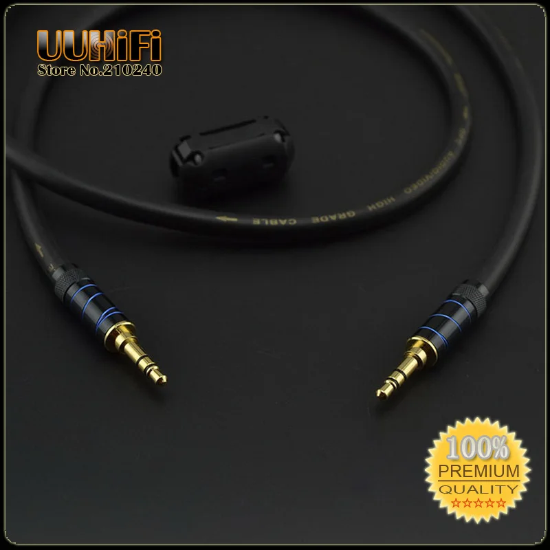 

Hifi 3.5mm To 3.5mm Jack Stereo TRS(male) AUX HIFI Audio Cable 0.5M / 1M / 2M / 3M / 5M U109