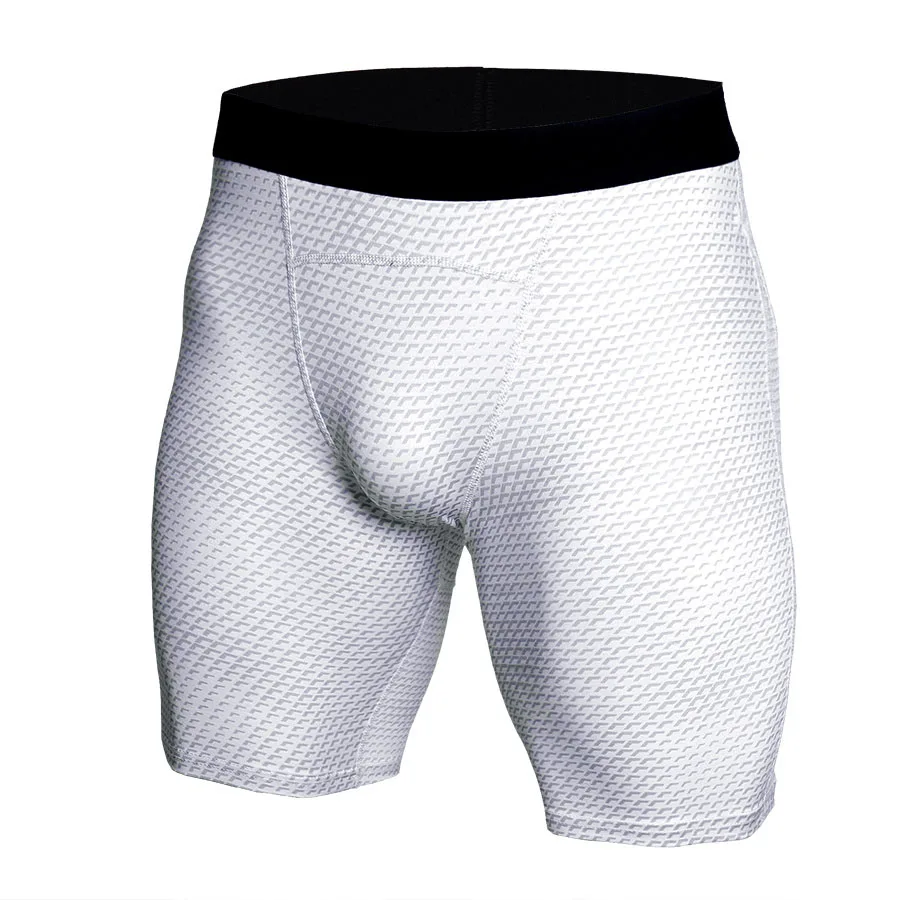 Летние спортивные шорты мужские укороченные компрессионные штаны быстросохнущие беговые колготки шорты для бега Бодибилдинг Фитнес мужские обтягивающие леггинсы