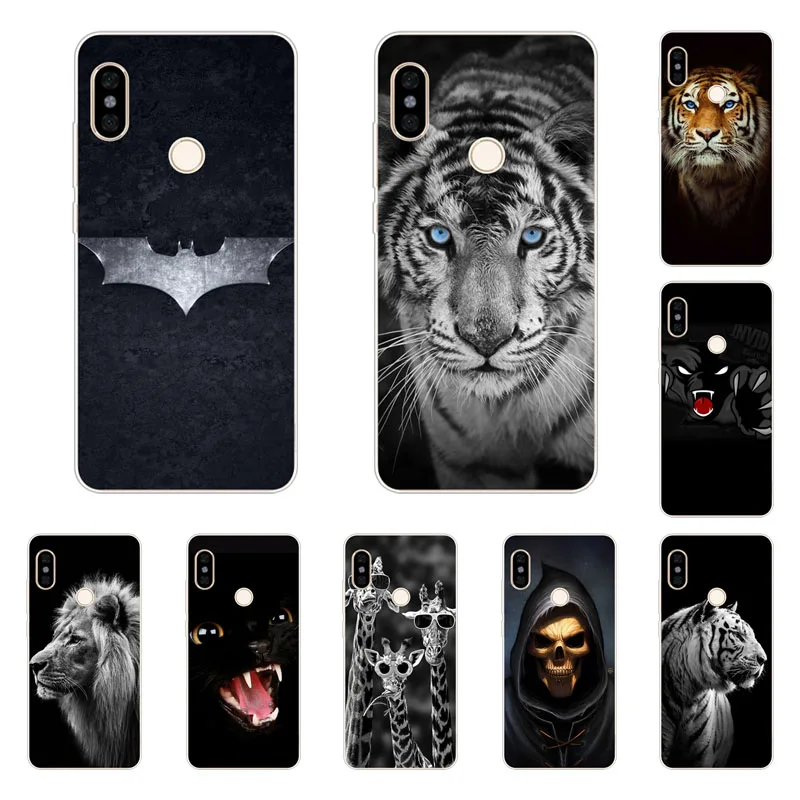 

xiaomi mi a2 lite Case,Silicon Fierce animals Painting Soft TPU Back Cover for xiaomi mi a2 lite protect Phone bags