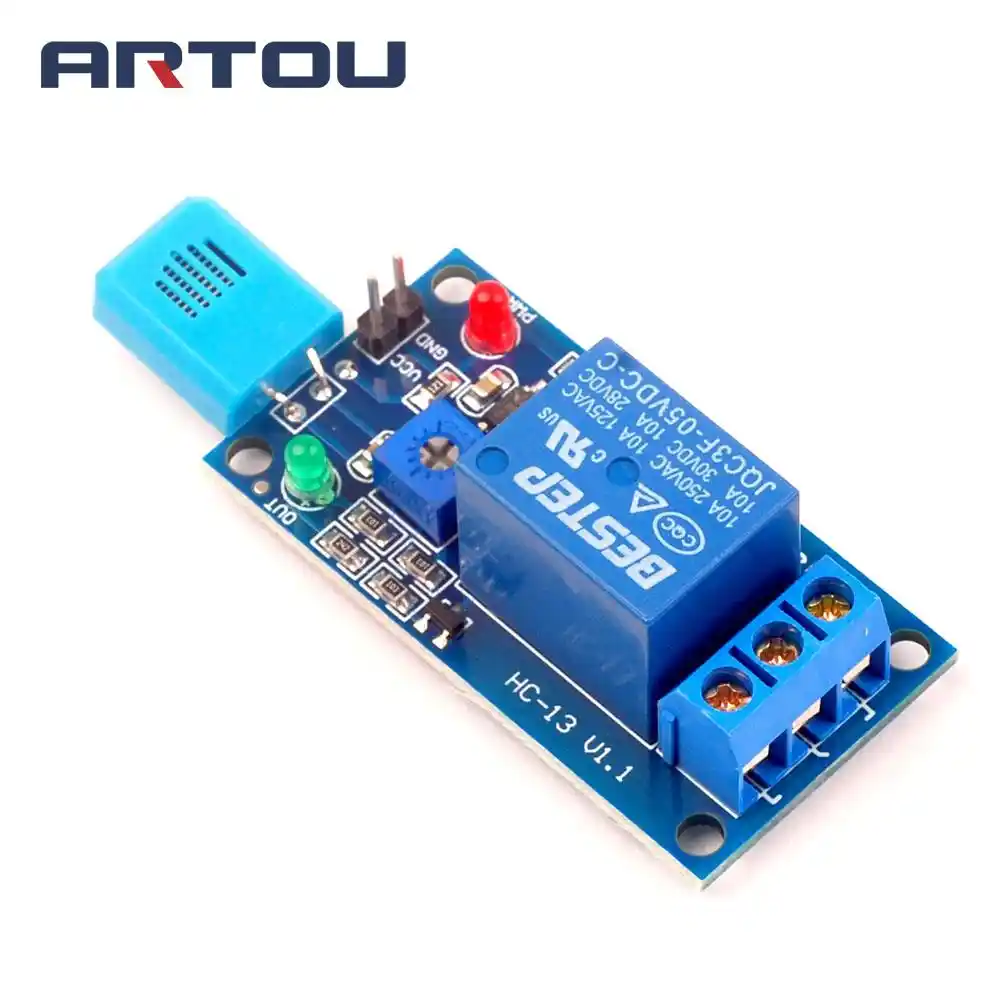 1PCS DC 5V 1 Channal 1CH 5V HR202 Humidity Sensitive Switch Relay Module