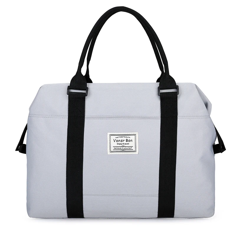 Новинка, Женская дорожная сумка, черный, синий цвет, ручная сумка для багажа, сумка на плечо, женская сумка, женская сумка, для выходных, портативная спортивная сумка, водонепроницаемая сумка - Цвет: small gray