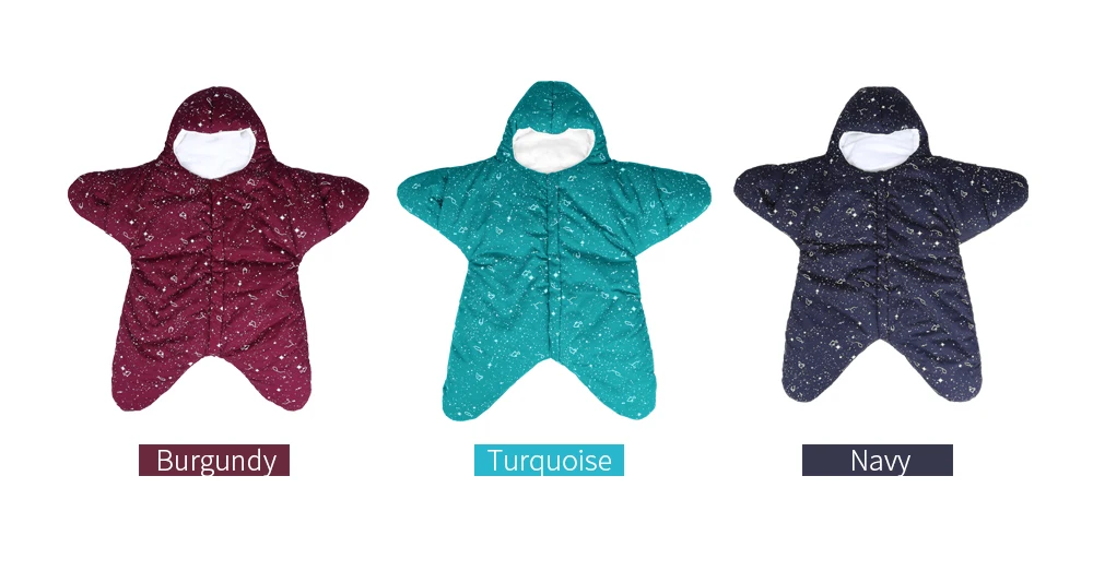 CieiK Baby Sleeping Clothes Cotton Winter Newborn Swaddle Star Sleepsack Soft Zipper Closure Warm Crochet Wearable Blanket (7)