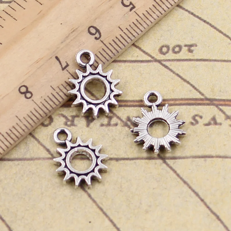 

20pcs/lot Charms sun steampunk gear 12x15mm Tibetan Silver Pendants Crafts Making Findings Handmade Antique DIY Jewelry