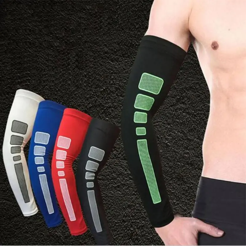 Man basketball armband extended sport elbow pads Arm Sleeve Compression Arm Warmers Elbow Protector brace Support Running