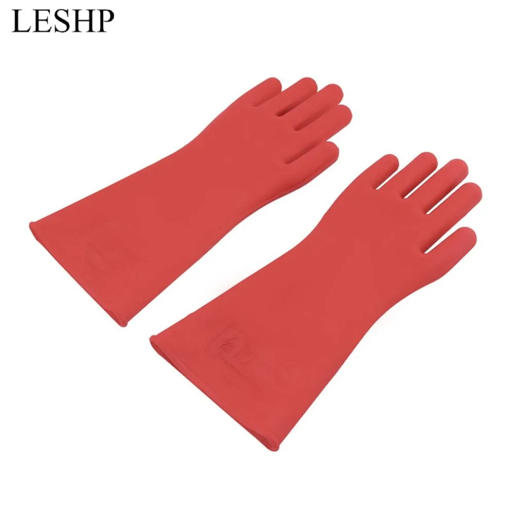 

1 Pair Professional 12kv High Voltage Electrical Insulating Gloves Rubber Electrician Safety Glove 40cm Accessory