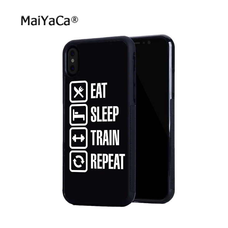 eat sleep train repeat adorable colored drawing cell phone accessories for iphone 5s se 6s plus 7 7plus 8 8plus X XR XS MAX | Мобильные